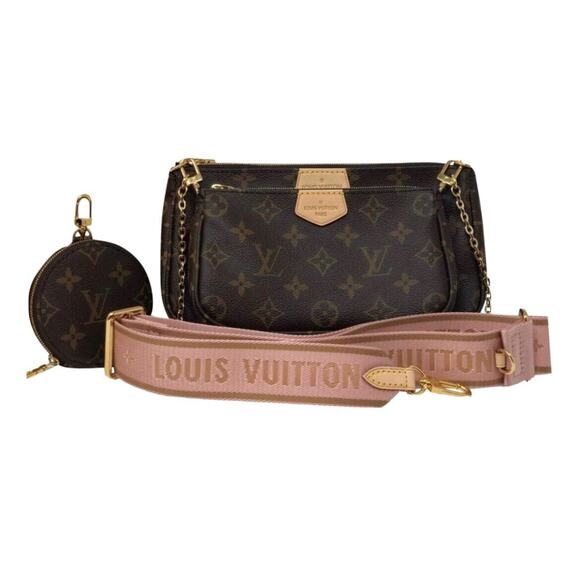 LOUIS VUITTON Rose Pink Monogram Canvas Multi Pochette Accessories - Picture 1 of 11